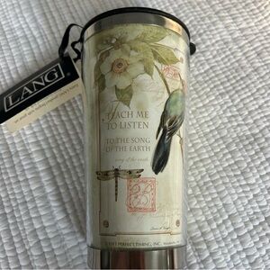 Lang Floral and Bird 16 Oz Travel Mug Stainless Steel “Teach Me To Listen”